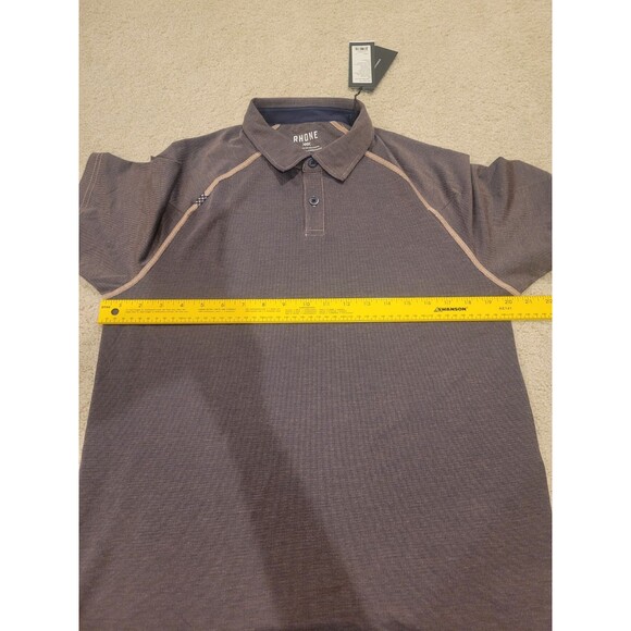 NEW Rhone Delta Pique Short Sleeve Polo Shirt Top Performance Men MED Anti Odor - Picture 6 of 12